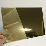 фото Полистирол золото зеркальное  МIRRORplast, толщина 1.5 мм,  1220 х 2440 мм